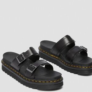 Black Dr. Martens Double Strap Sandals